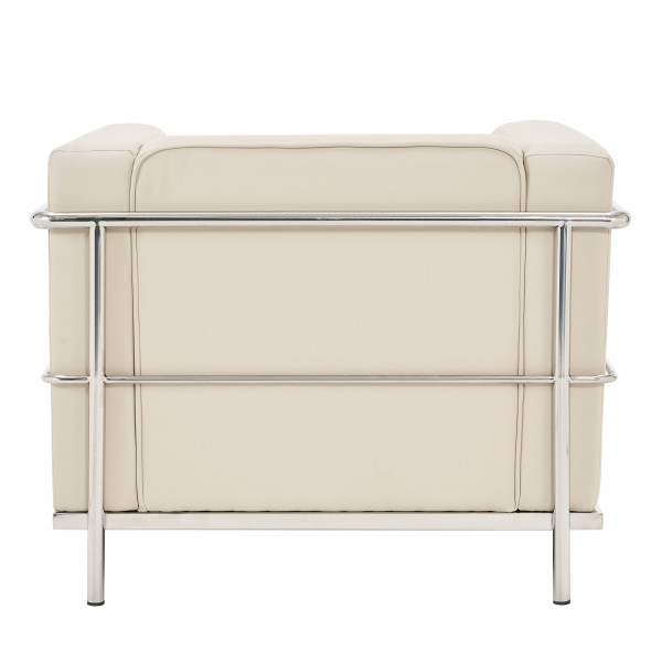 Belmont Single Seater Cubed Leather Faced Reception Chair